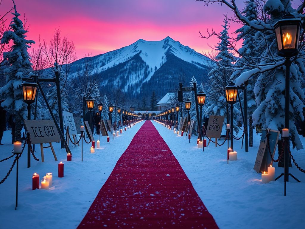 Flick International Olivia Wilde and Natalie Portman protesting against ICE at Sundance Film Festival
