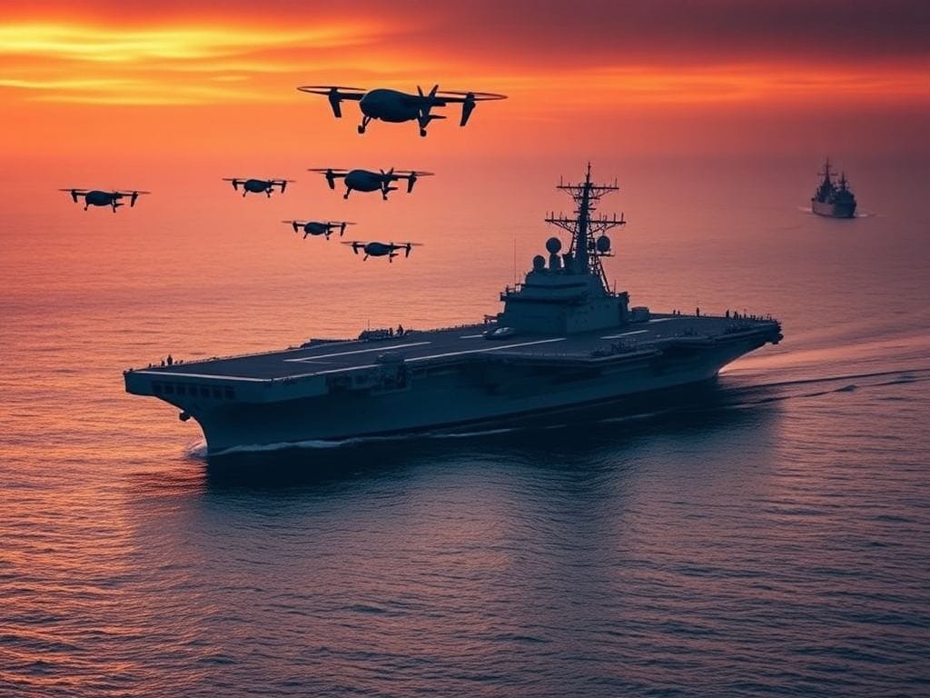 Flick International Iranian drones threatening USS Abraham Lincoln carrier group over the Persian Gulf