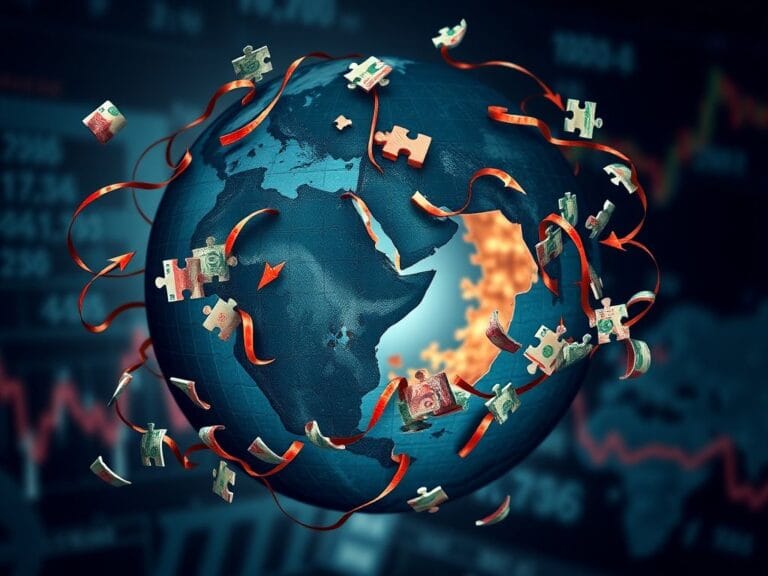 Flick International Fragmented globe symbolizing mass migration and economic warfare