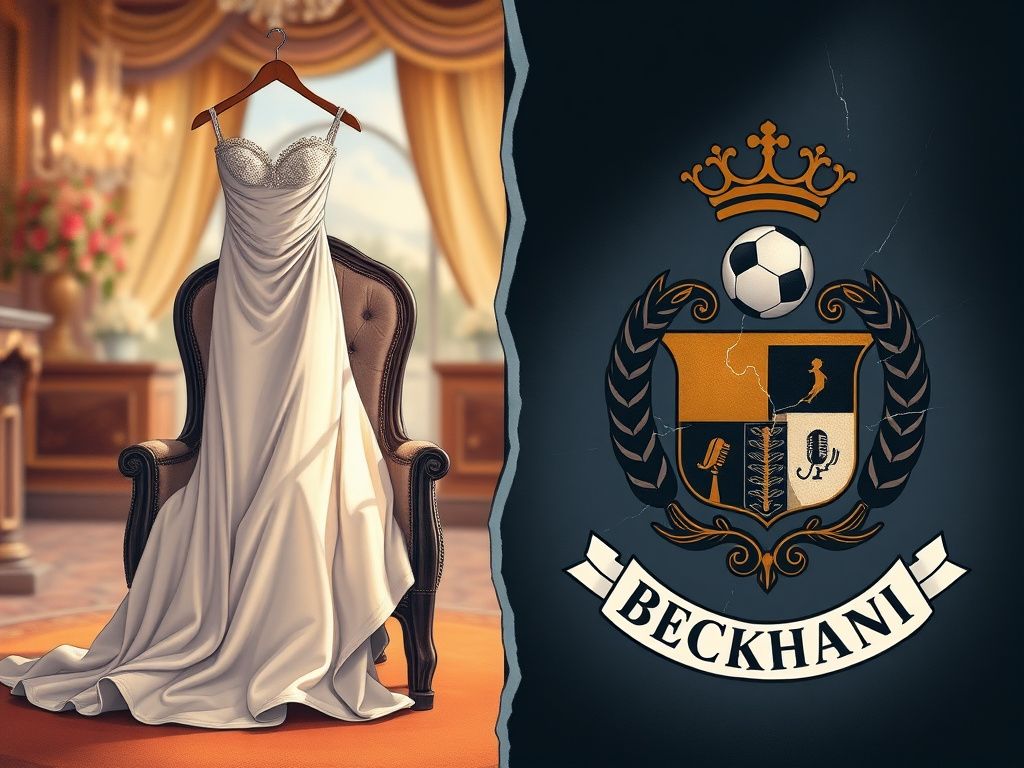 Flick International A split-scene illustration highlighting the contrasting aspects of the Beckham family's legacy and internal conflict