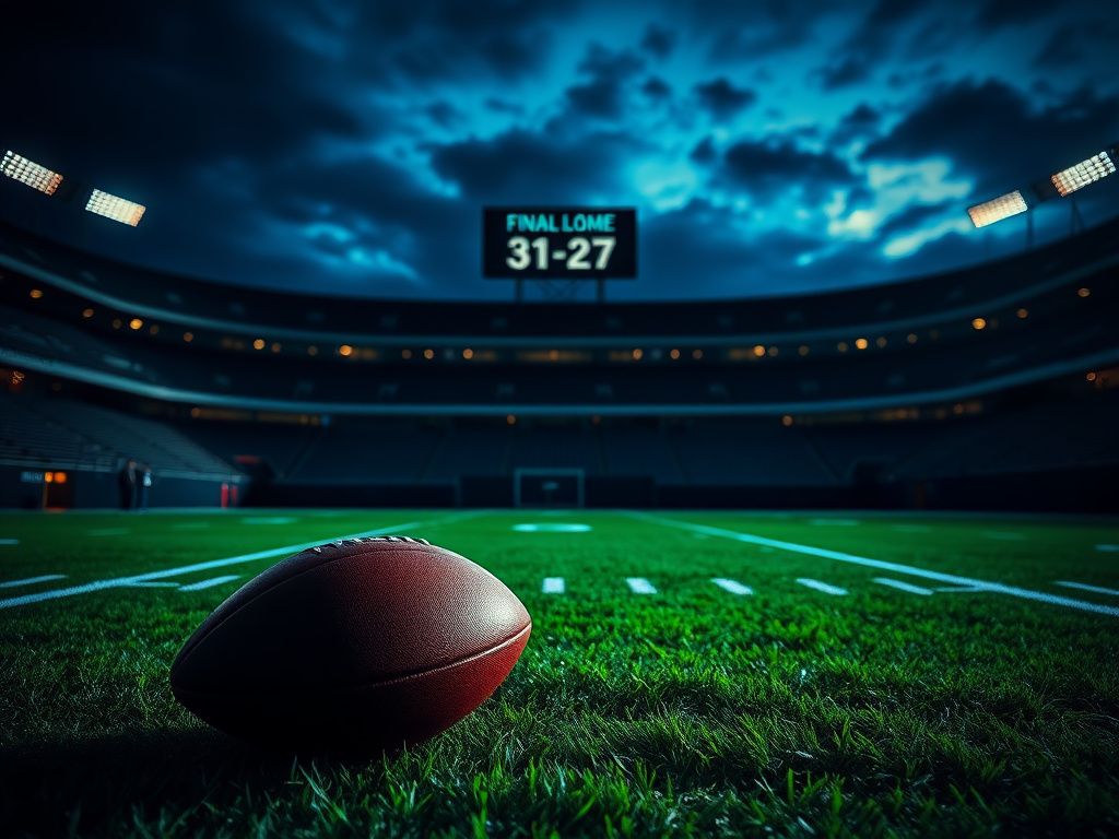 Flick International Dramatic football scene depicting Rams versus Seahawks game ending