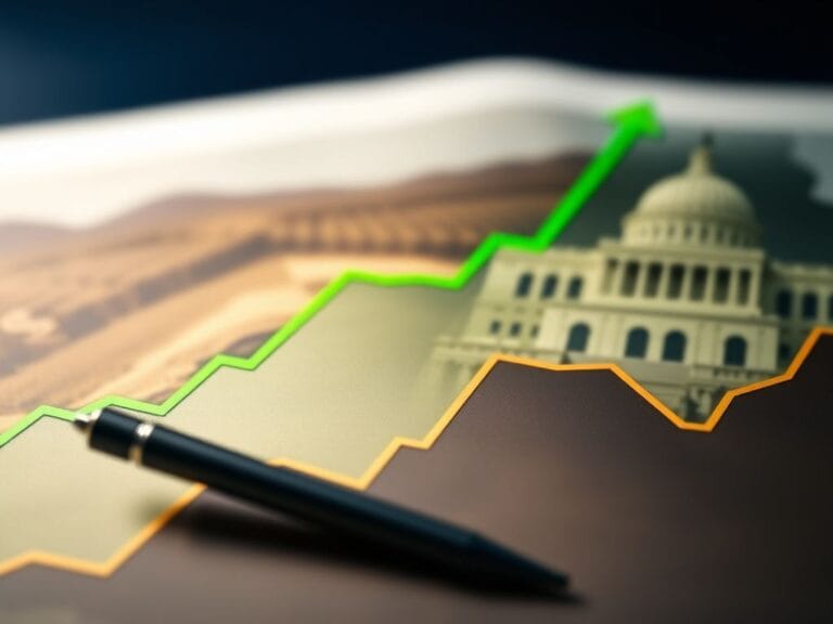 Flick International Close-up view of a vibrant financial chart showing wealth increase