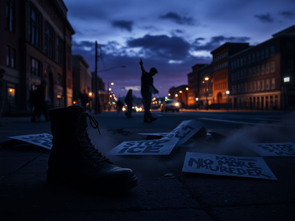 Flick International Combat boots on the ground symbolizing readiness in Minneapolis protests