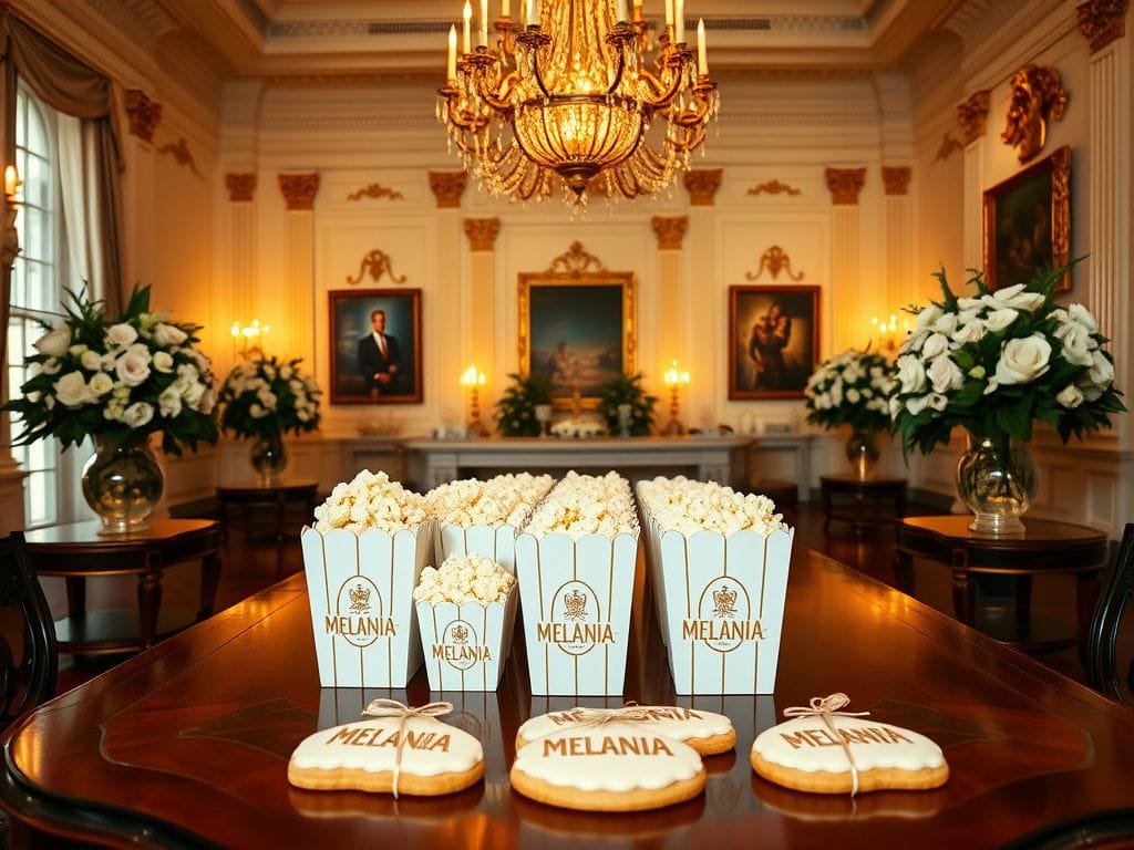 Flick International Luxurious East Room of the White House decorated for Melania Trump's film screening