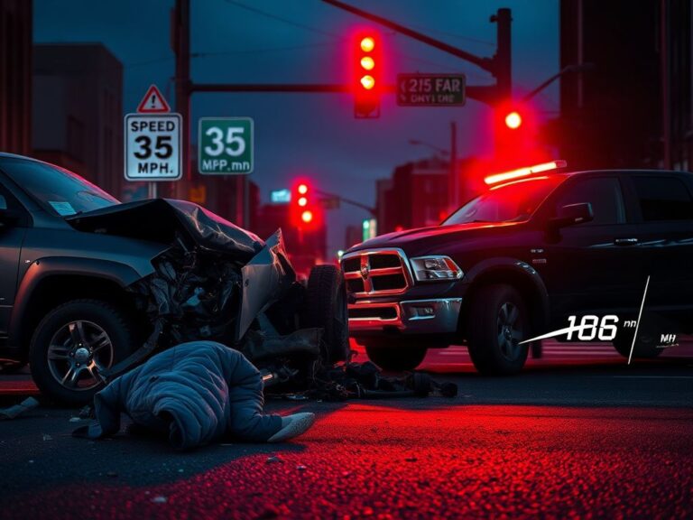 Flick International Aftermath of a severe car crash scene in Milwaukee showing twisted metal debris and an abandoned blue jacket.