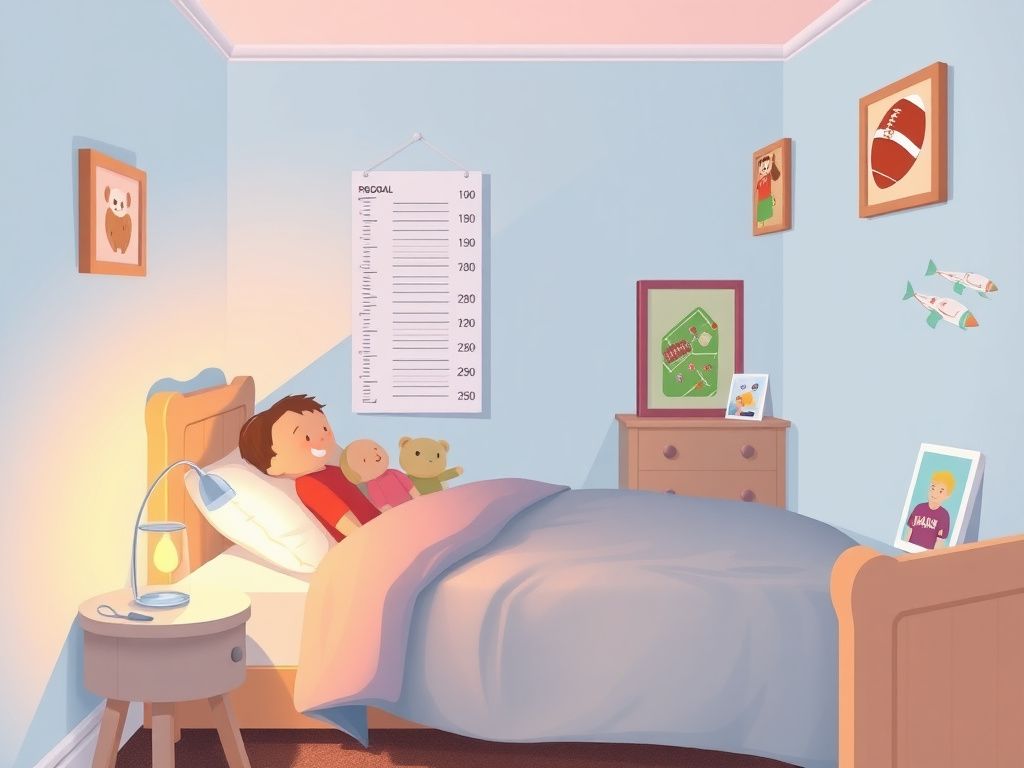 Flick International Cozy children's bedroom with colorful blankets and stuffed animals