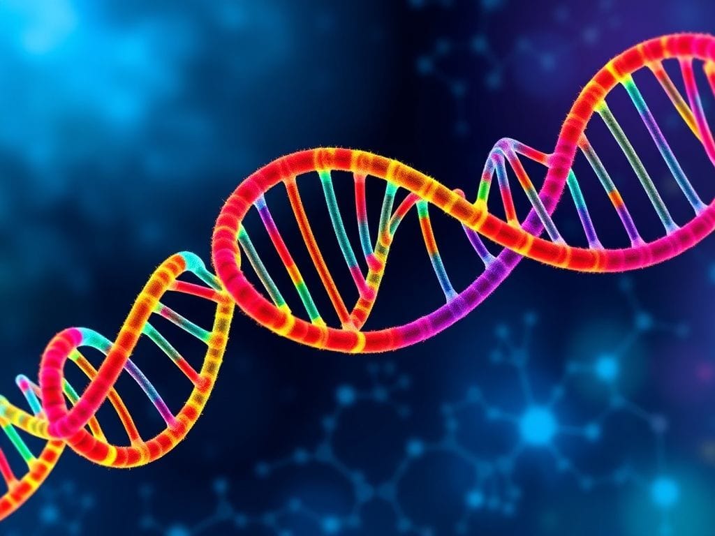 Flick International Abstract representation of intertwined DNA strands symbolizing mental health disorders