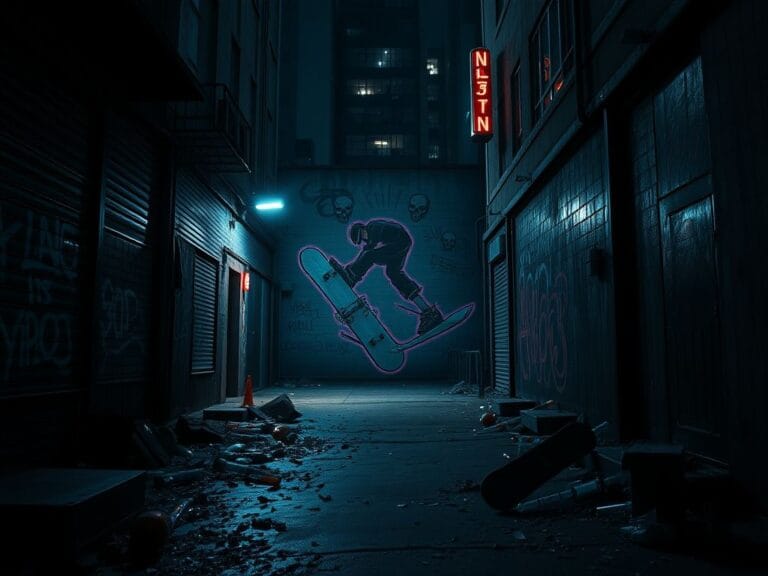Flick International Dark urban landscape depicting a drug trade atmosphere with littered drug paraphernalia