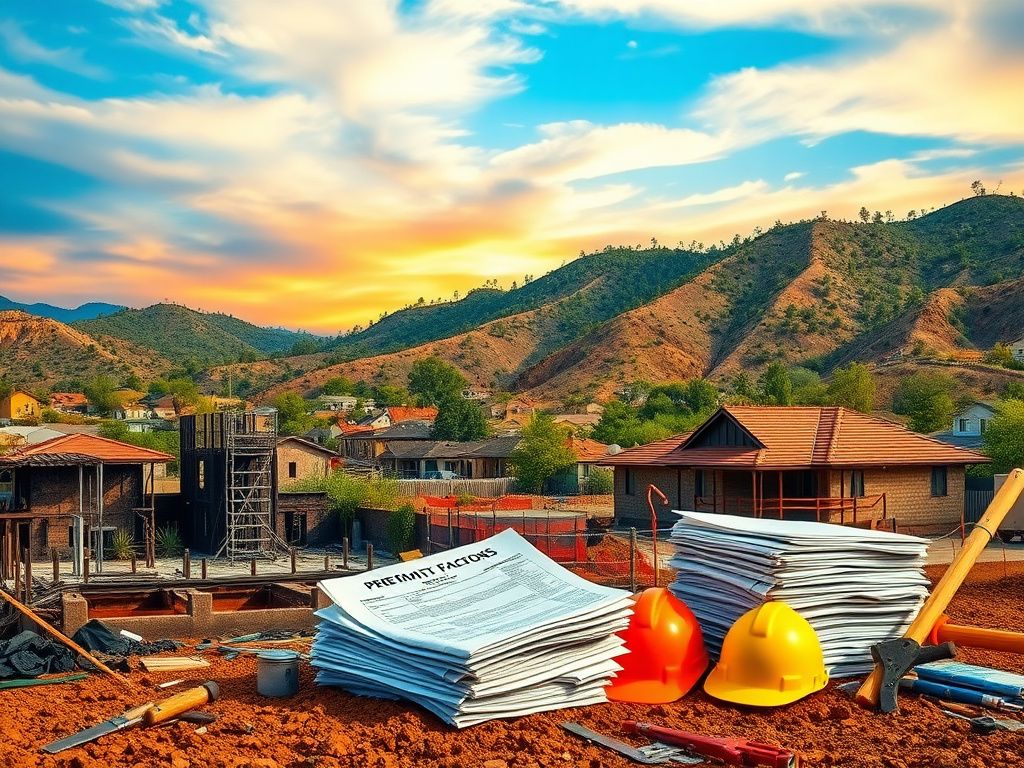 Flick International Partially rebuilt neighborhood in Los Angeles post-wildfires