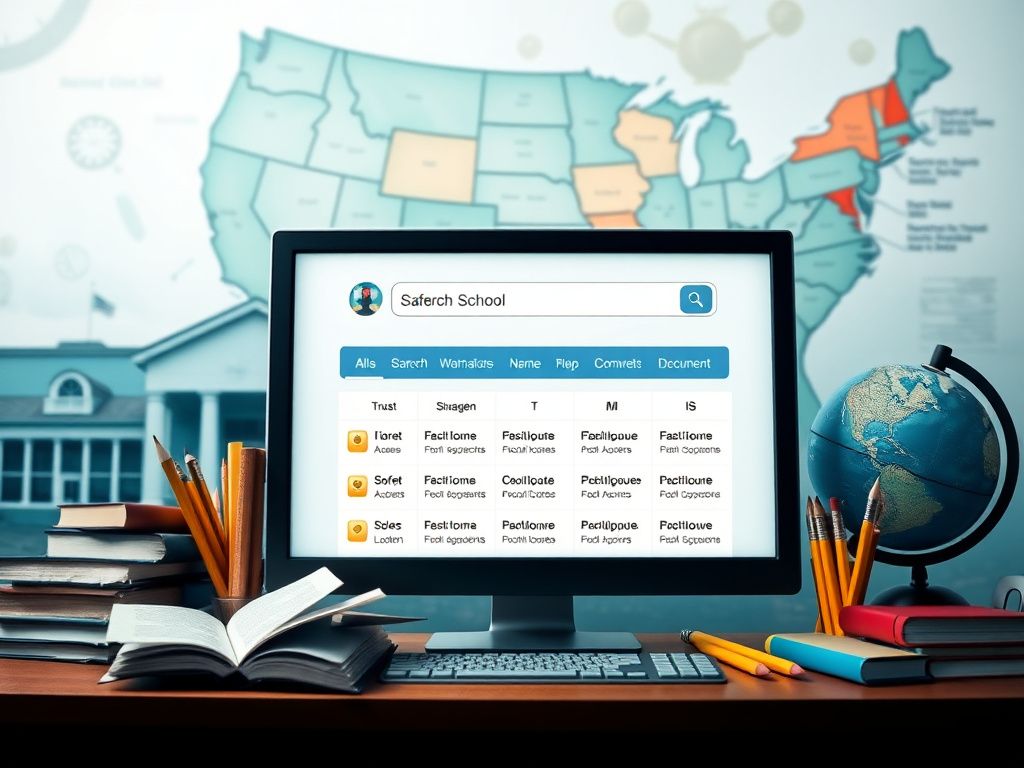 Flick International A collage of school-related imagery showcasing educational themes and safety in the context of immigration policies