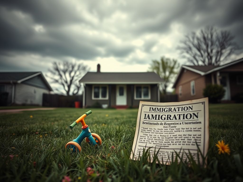 Flick International A poignant scene of an empty Minnesota neighborhood with a children's toy in the yard symbolizing a boy's absence.