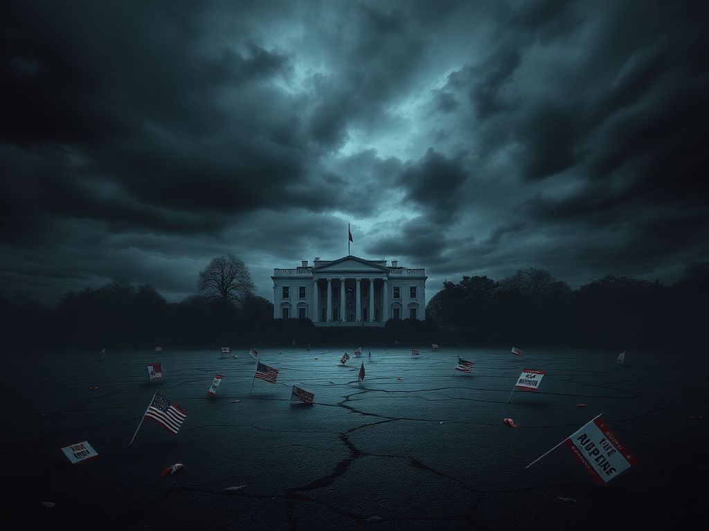 Flick International Dark landscape symbolizing division in the United States