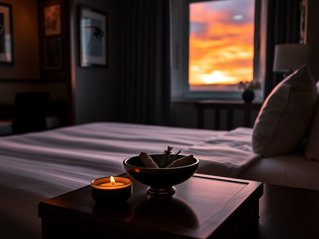 Flick International Elegant hotel room symbolizing discipline and focus in the Patriots dynasty