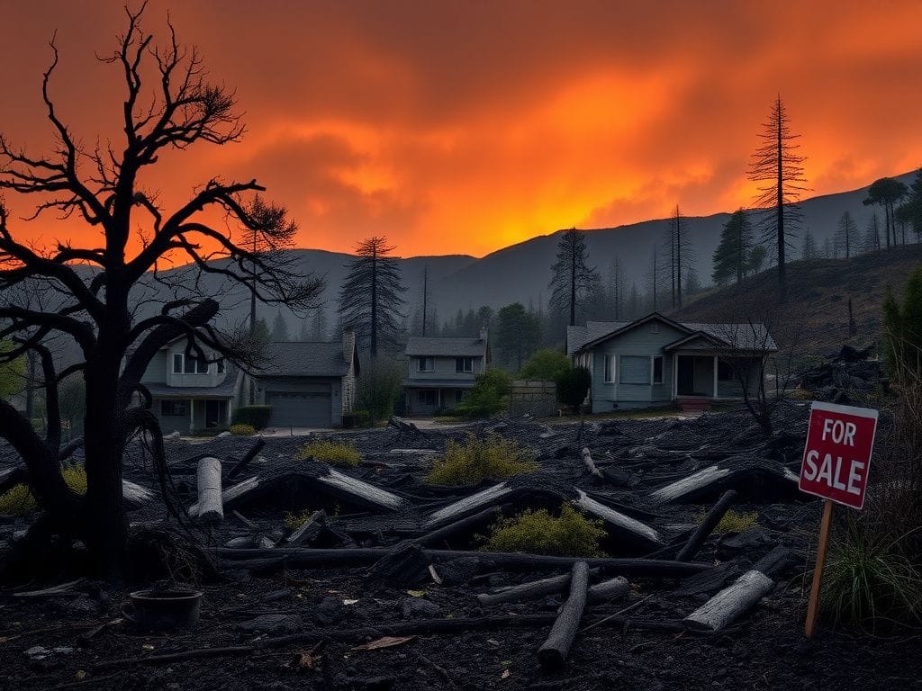 Flick International Aftermath of wildfires in Pacific Palisades showing charred trees and destroyed homes