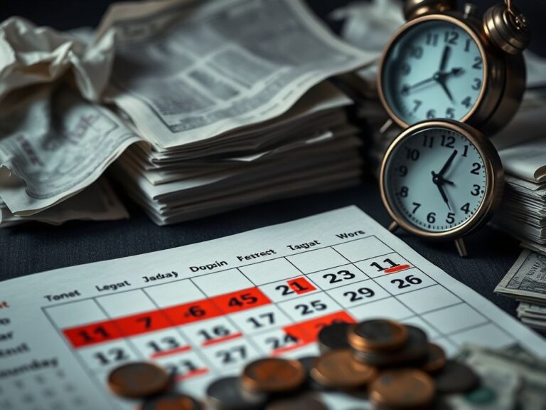 Flick International Close-up of a calendar page marked with federal pay dates in bold red.