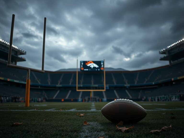 Flick International Dimly lit football stadium following a tough Denver Broncos game