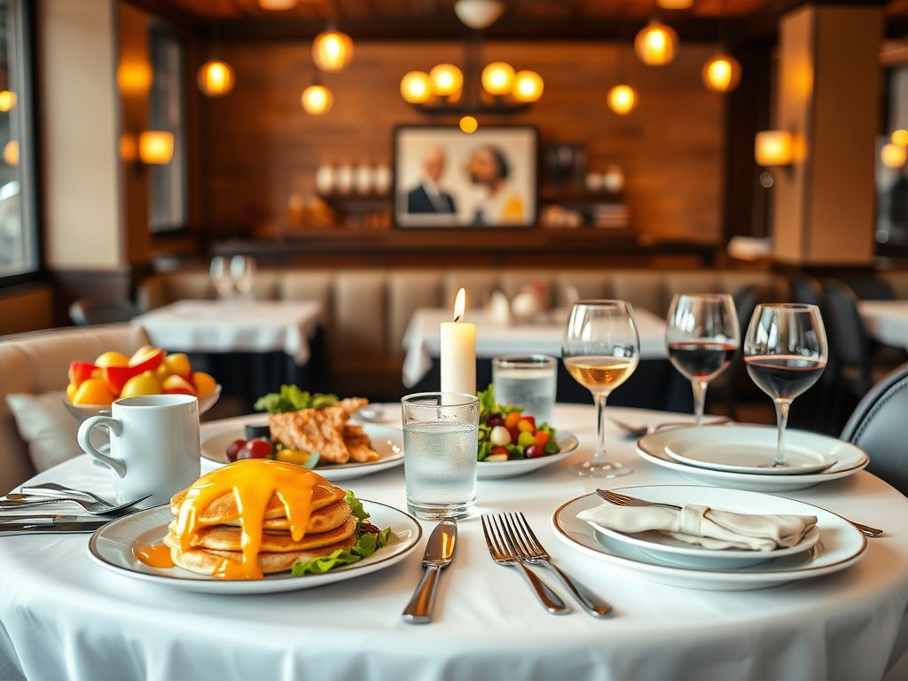 Flick International A beautifully arranged table setting showcasing breakfast, lunch, and dinner meal experiences