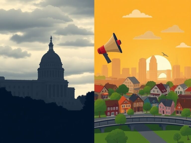 Flick International Illustrative contrast between government authority in Washington, D.C. and community safety in Minneapolis