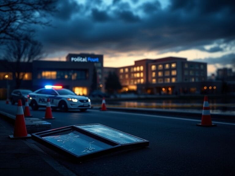 Flick International Police car with flashing emergency lights at a crime scene in Corpus Christi
