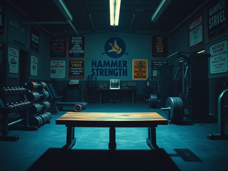 Flick International A vintage weight training gym filled with rustic equipment reflecting the history of strength training.