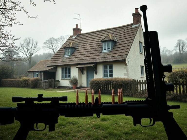 Flick International Close-up of a quaint cottage in rural England with a hidden industrial-scale tablet manufacturing setup