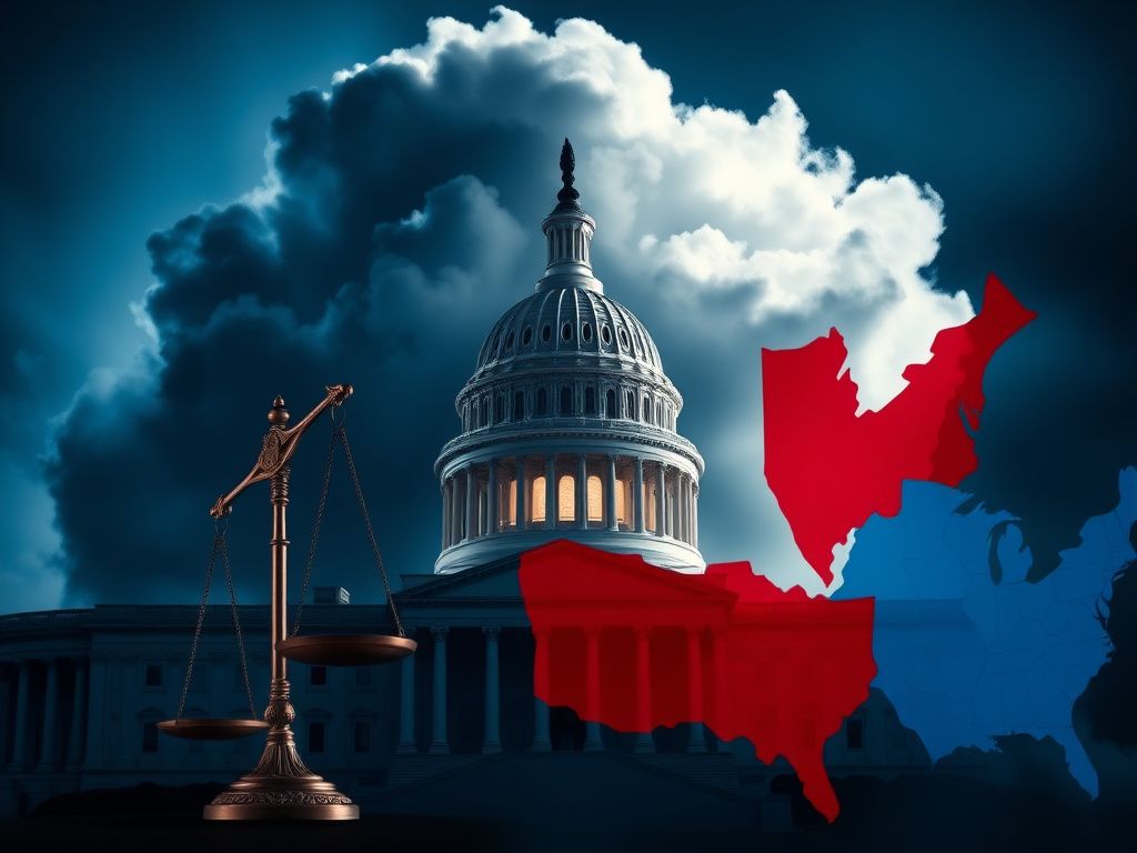 Flick International U.S. Capitol building surrounded by a cloud symbolizing controversy over census representation