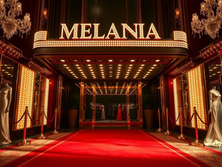 Flick International Opulent red carpet leading to the marquee of the 'Melania' documentary premiere