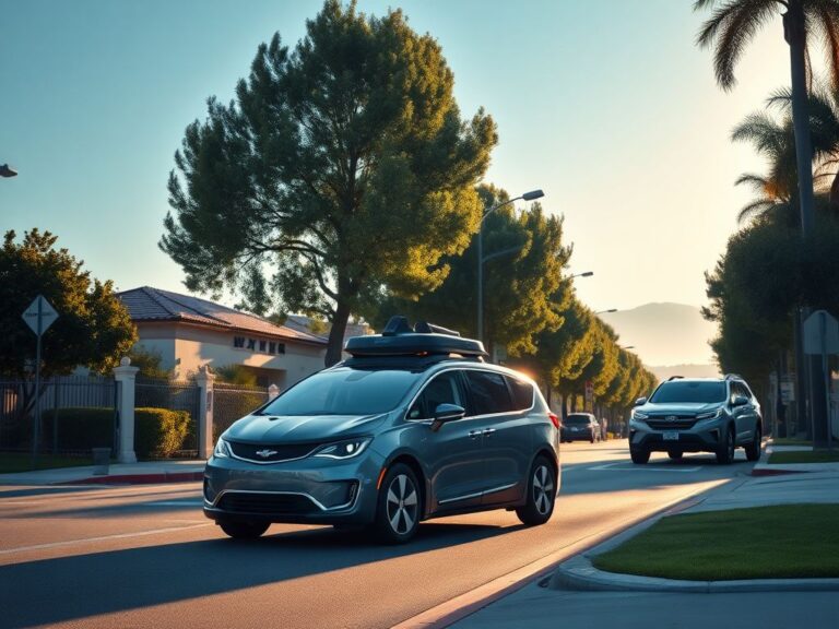 Flick International Driverless Waymo vehicle parked near a school in Santa Monica