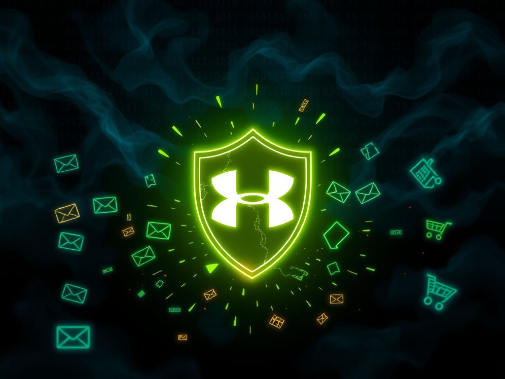 Flick International Digital landscape illustrating cybersecurity threats with shattered shield icon and personal information symbols