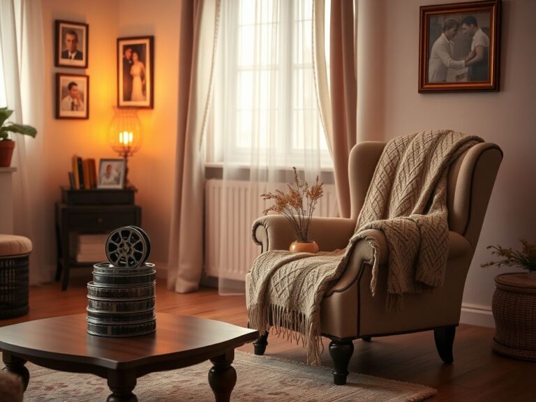 Flick International Cozy living room scene honoring Catherine O'Hara