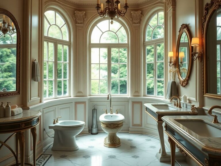 Flick International Ornate bidet in a historic mansion setting with classic architecture