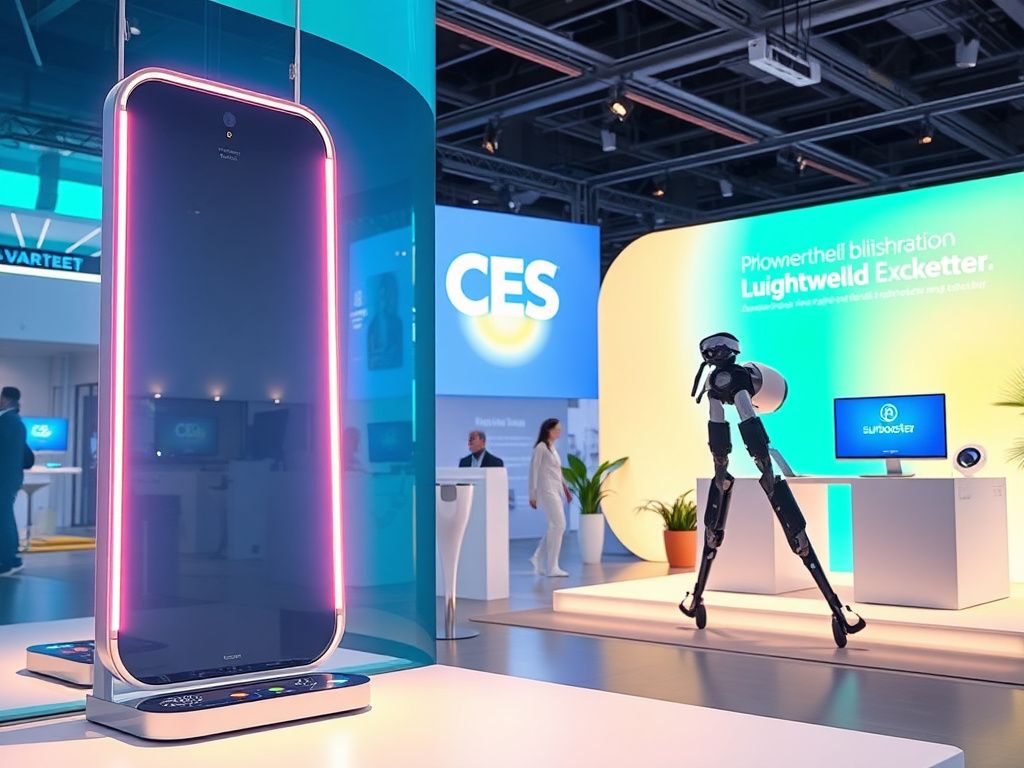 Flick International AI-powered mirror and lightweight exoskeleton displayed at CES 2026