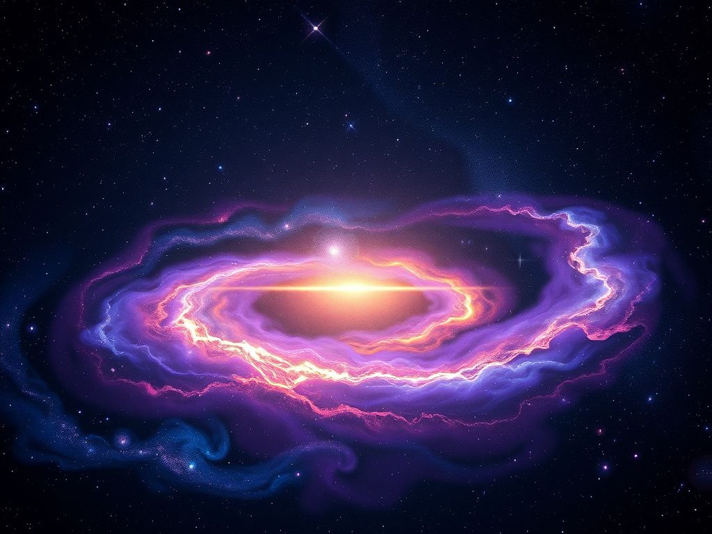 Flick International A breathtaking cosmic landscape showcasing vibrant nebulae and distant galaxies