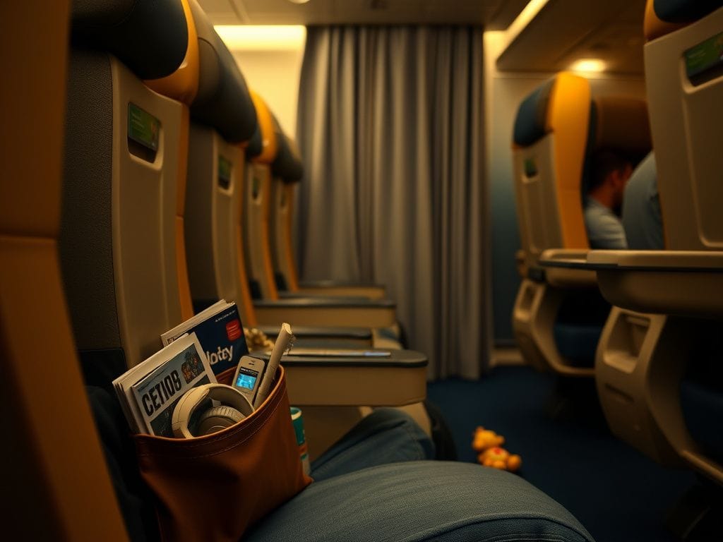 Flick International Luxurious first-class airplane seating with flight amenities