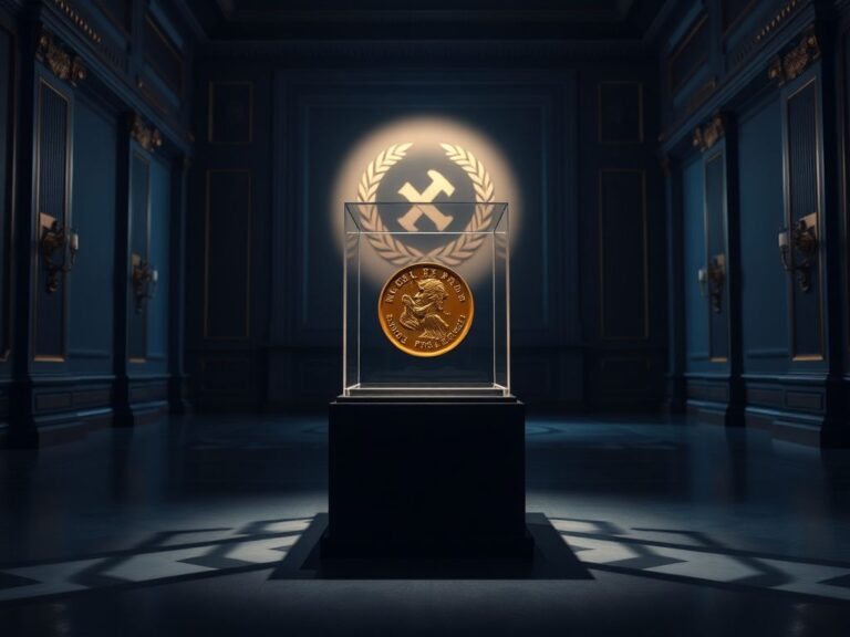 Flick International A solemn and powerful scene of a Nobel Peace Prize in a glass case