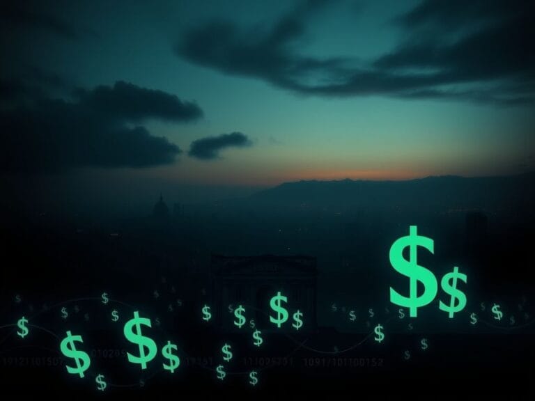 Flick International Empty Tehran skyline at twilight with shadow banking elements