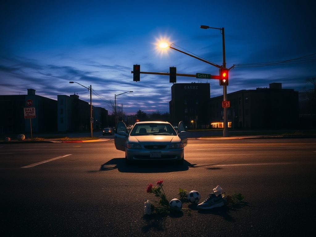 Flick International Abandoned urban intersection symbolizing tragedy and loss