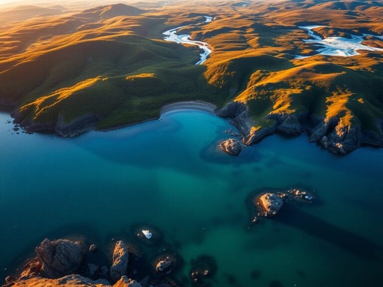 Flick International Aerial view of Cape Froward National Park showcasing lush forests and rugged cliffs
