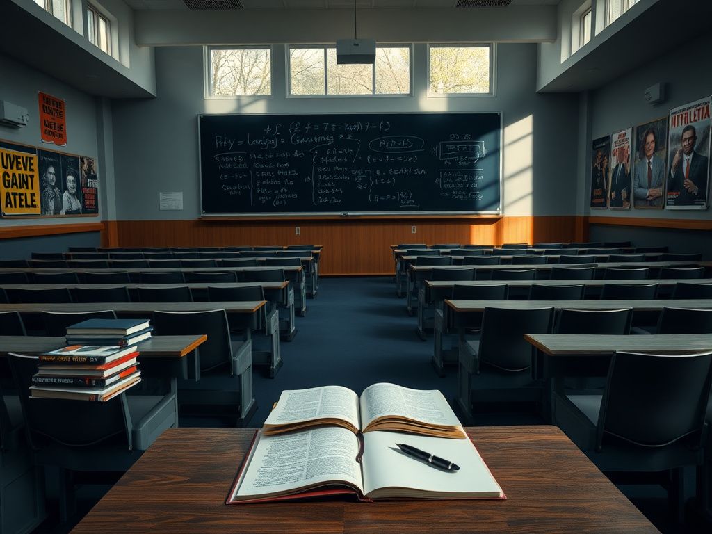 Flick International Empty college lecture hall representing conservative students' avoidance of ideologically biased classes