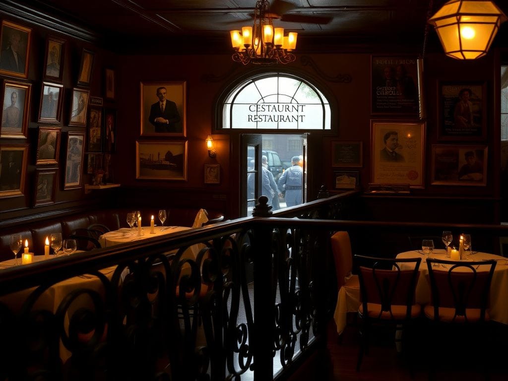 Flick International Interior of Dooky Chase's Restaurant with elegant tables and vintage decor