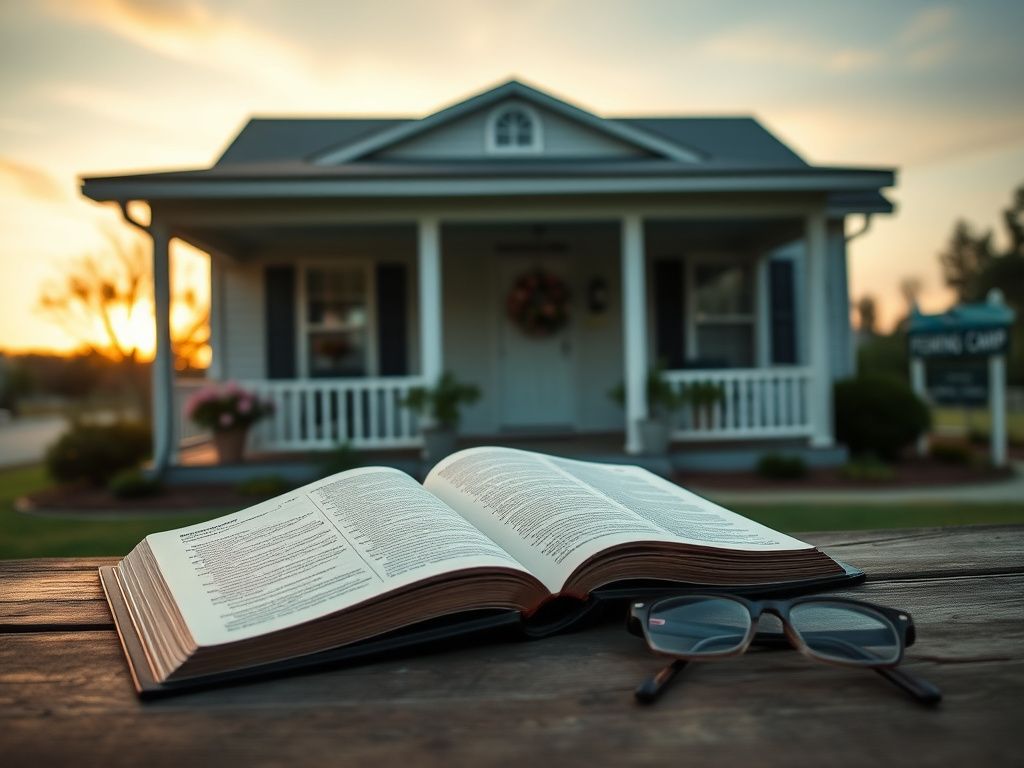 Flick International Serene South Carolina home with welcoming porch and open Bible