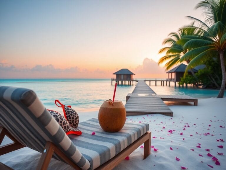 Flick International Elizabeth Hurley in a stunning cheetah-print bikini on a tropical beach in the Maldives