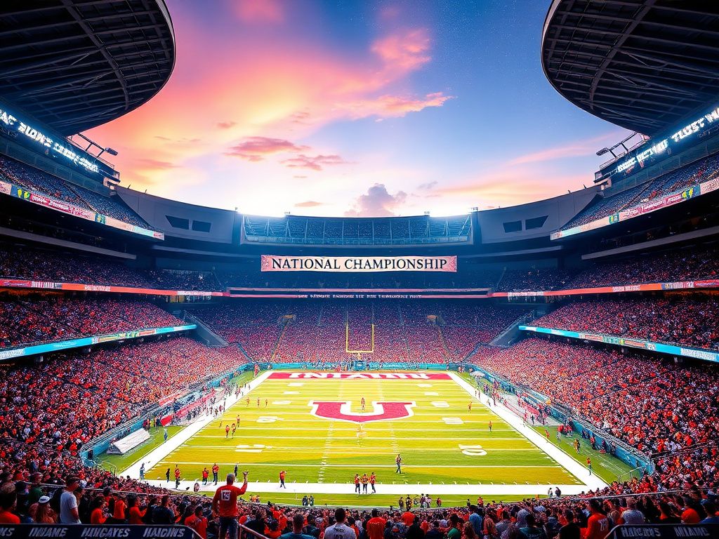 Flick International A vibrant scene inside Hard Rock Stadium during the college football national championship game