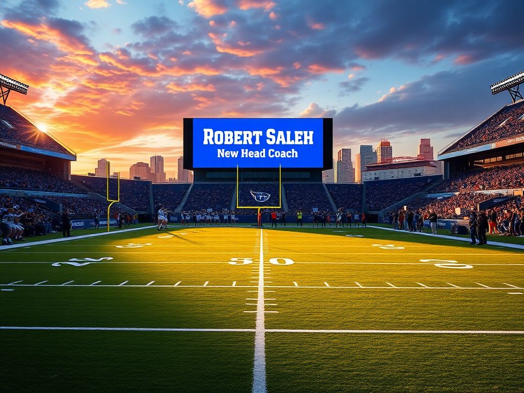 Flick International Excited Tennessee Titans fans in stadium cheering for Robert Saleh as new head coach