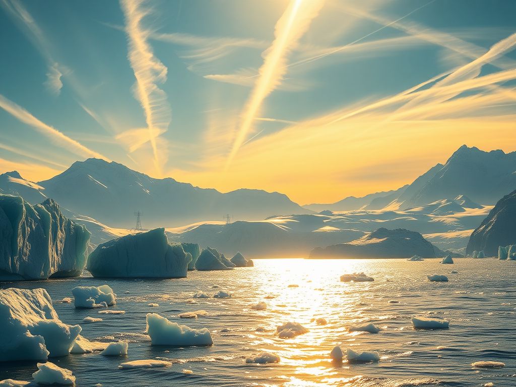 Flick International A vast Arctic landscape featuring icy glaciers and rugged mountains in Greenland