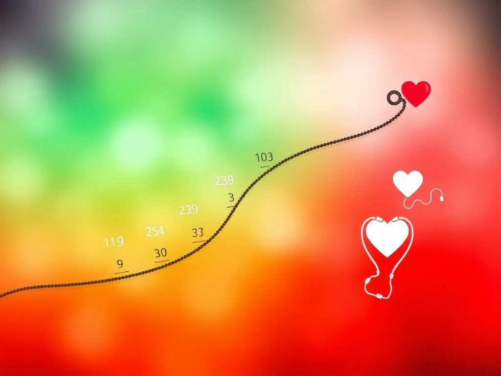 Flick International Abstract representation of weight fluctuation with numerical weights and vibrant colors