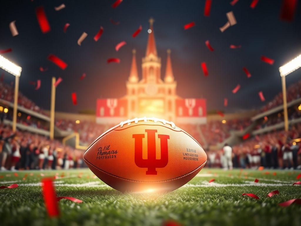 Flick International Celebration on a football field with Fernando Mendoza and Indiana priests